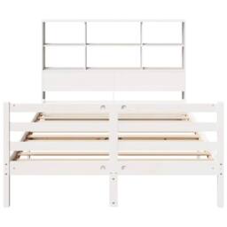 Berkfield Home Bookcase Bed without Mattress White 160x200 cm Solid Wood Pine - thumbnail 4