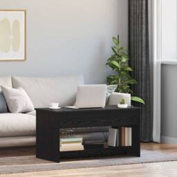 Berkfield Home Modern Coffee Table Black oak 102 x 50 x 52.5 cm Engineered wood - thumbnail 4