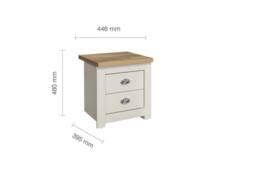 Birlea Bedside Cabinet Olive Green Oak Highgate 2 Drawer Bedside - thumbnail 5