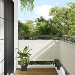 Berkfield Home Balcony Screen Cream 75x800 cm 100% Polyester Oxford - thumbnail 1