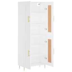 Berkfield Home Highboard White 69.5x34x180 cm Engineered Wood - thumbnail 4