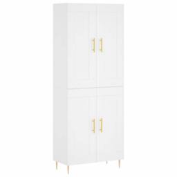 Berkfield Home Highboard White 69.5x34x180 cm Engineered Wood - thumbnail 1