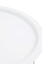 Orsina Modern Design White Metal Round Side Table, Sleek Bedside Table For Bedroom, Functional Livingroom Sidetable - thumbnail 6