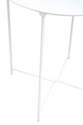 Orsina Modern Design White Metal Round Side Table, Sleek Bedside Table For Bedroom, Functional Livingroom Sidetable - thumbnail 5
