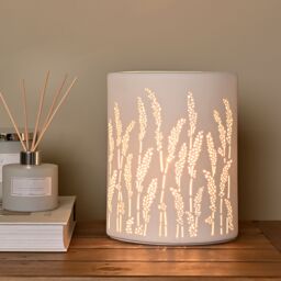 Hestia White Ceramic Table Lamp - thumbnail 1