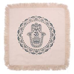 KDMD Beige Hamsa Mandala Cushion 60x60cm - Stylish & Durable Decor - Size: 60x60 cm - thumbnail 2