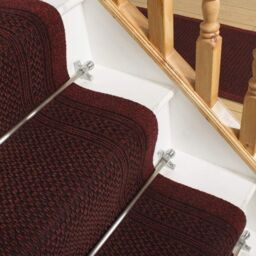 runrug Stair Runner Carpet - Durable, Non-Slip, 7mm - 'Aztec' in Red - Size: 80 cm x 690 cm - thumbnail 4