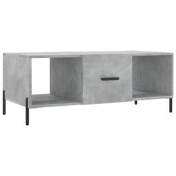 Berkfield Home Coffee Table Concrete Grey 102x50x40 cm Engineered Wood - Size: 102 x 50 x 40 cm - thumbnail 1