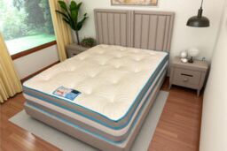 Knight Sleep Comfort Natural Dual Layer Hybrid Mattress in Blue - Size: Single - thumbnail 1