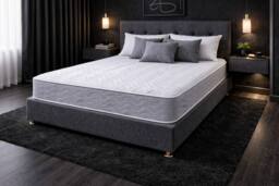 Nexus Mattresses Ltd Supportive Memory Foam Open Coil Sprung Mattress - 10 INCH in White - Size: Super King - thumbnail 3