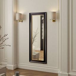 Yearn Mirrors Georgian Tall Black Gold Bevelled Mirror - thumbnail 2