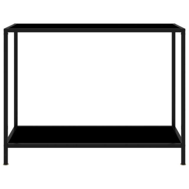 Berkfield Home Console Table Black 100x35x75 cm Tempered Glass - Size: 100 x 35 x 75 cm - image 1