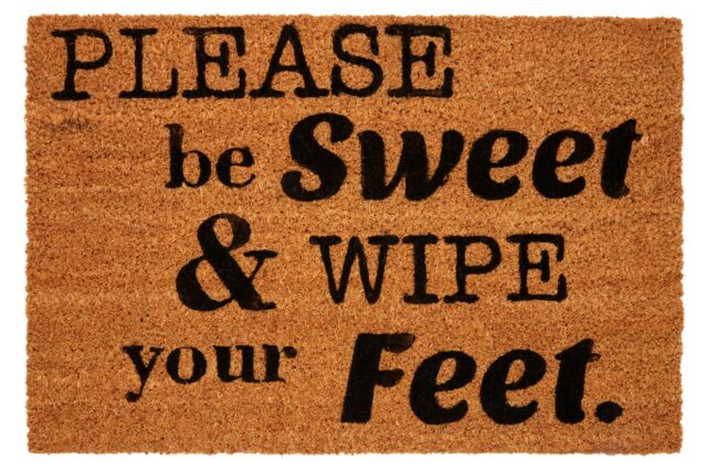 Orsina Please Be Sweet Doormat in Natural - Size: 100 cm diameter - image 1
