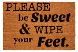 Orsina Please Be Sweet Doormat in Natural - Size: 100 cm diameter - thumbnail 1