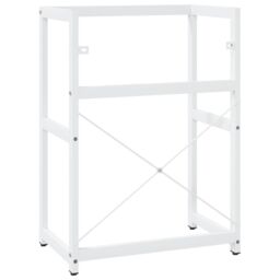 Berkfield Home Bathroom Washbasin Frame White 59x38x83 cm Iron - Size: 59 x 38 x 83 cm - thumbnail 5