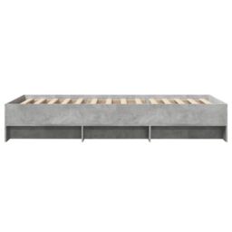 Berkfield Home Bed Frame without Mattress Concrete Grey 75x190cm Engineered Wood - Size: 75x190 cm - thumbnail 6