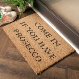 Artsy Mats Come In If You Have Prosecco Doormat - Regular 60x40cm in Black - Size: 40 cm x 60 cm - thumbnail 2