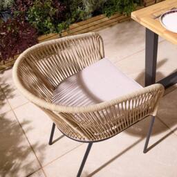 Rowlinsons 1.6m Oslo Four Seater Wooden Dining Set in Brown - thumbnail 9