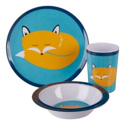 Orsina Vibrant Kids Felix Fox Dinner Set, Durable Children Dining Set, Compact Felix Fox Children Eating Set - thumbnail 1