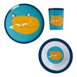 Orsina Vibrant Kids Felix Fox Dinner Set, Durable Children Dining Set, Compact Felix Fox Children Eating Set - thumbnail 2