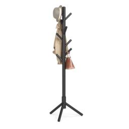 Kelvenix Coat Rack, Solid Wood Coat Rack in Black - thumbnail 1