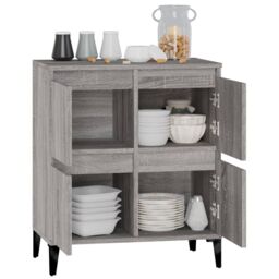Berkfield Home Sideboard Grey Sonoma 60x35x70 cm Engineered Wood - Size: 60 x 35 x 70 cm - thumbnail 5