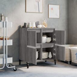 Berkfield Home Sideboard Grey Sonoma 60x35x70 cm Engineered Wood - Size: 60 x 35 x 70 cm - thumbnail 3