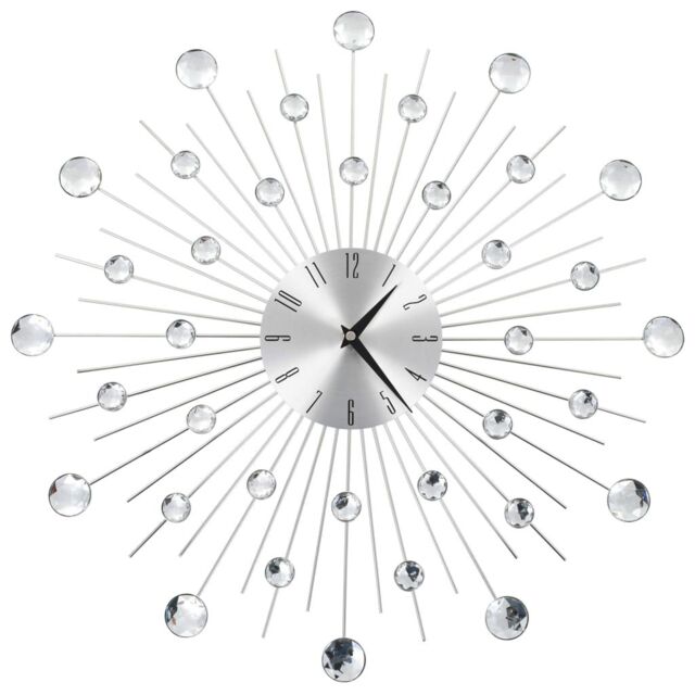 Berkfield Home Wall Clock with Quartz Movement Modern Design 50 cm in Silver - image 1