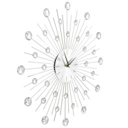 Berkfield Home Wall Clock with Quartz Movement Modern Design 50 cm in Silver - thumbnail 3