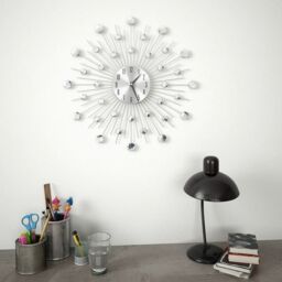 Berkfield Home Wall Clock with Quartz Movement Modern Design 50 cm in Silver - thumbnail 2