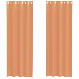 Berkfield Home Voile Curtains with Grommets 2 pcs Terracotta - thumbnail 3