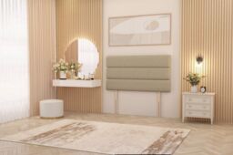 Somnior Chambery 2 Draw Divan Bed Frame with Headboard Linen Fabric in Beige - Size: Single - thumbnail 4