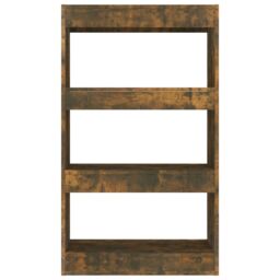Berkfield Home Book Cabinet/Room Divider Smoked Oak 60x30x103 cm Engineered Wood in Brown - Size: 60 x 30 x 103 cm - thumbnail 5