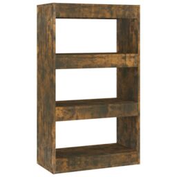 Berkfield Home Book Cabinet/Room Divider Smoked Oak 60x30x103 cm Engineered Wood in Brown - Size: 60 x 30 x 103 cm - thumbnail 2