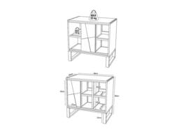 Vente-unique Freestanding Teak Vanity Unit - W80 Cm - MATARAM in Light Oak - thumbnail 6