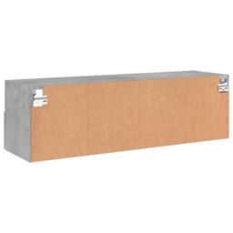 Berkfield Home TV Wall Cabinet Concrete Grey 100x30x30 cm Engineered Wood - Size: 100 x 30 x 30 cm - thumbnail 9