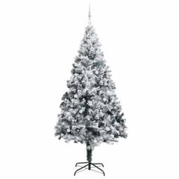 Berkfield Home Christmas Tree with 300 LEDs with Stand White 300 cm PVC - thumbnail 4