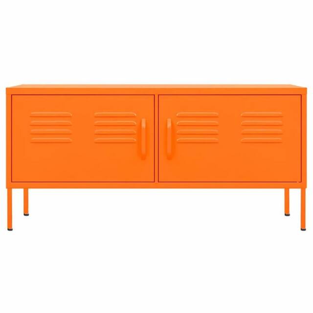 Berkfield Home TV Cabinet Orange 105x35x50 cm Steel - Size: 105 x 35 x 50 cm - image 1