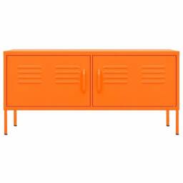 Berkfield Home TV Cabinet Orange 105x35x50 cm Steel - Size: 105 x 35 x 50 cm
