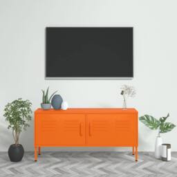 Berkfield Home TV Cabinet Orange 105x35x50 cm Steel - Size: 105 x 35 x 50 cm - thumbnail 2