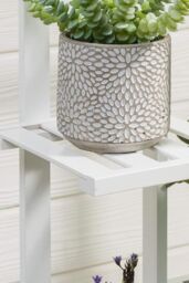 Living and Home 5-Tier Rustic Wooden Potted Garden Plant Stand Rack Holder 103cm H in White - thumbnail 5