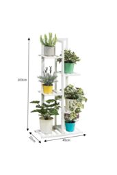 Living and Home 5-Tier Rustic Wooden Potted Garden Plant Stand Rack Holder 103cm H in White - thumbnail 6
