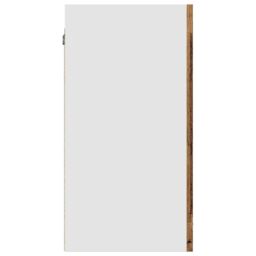 Berkfield Home Hanging Glass Cabinet Lyon Old Wood 40x31x60 cm Engineered Wood in Brown - Size: 40 x 31 x 60 cm - thumbnail 6