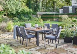 Norfolk Leisure Lifestyle Easton Six Seater Dining Set with Cushions in Stone - thumbnail 1