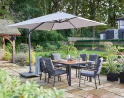 Norfolk Leisure Lifestyle Easton Six Seater Dining Set with Cushions in Stone - thumbnail 5