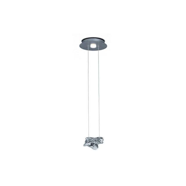 Netlighting Nido Pendant 25cm Round 1 + 1 Lights 6W + 5W LED 3000K 800lm Chrome in Grey - image 1