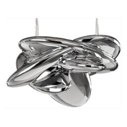 Netlighting Nido Pendant 25cm Round 1 + 1 Lights 6W + 5W LED 3000K 800lm Chrome in Grey - thumbnail 5