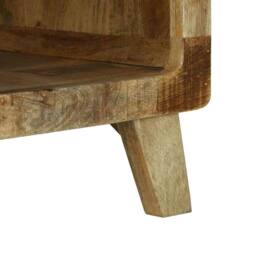 Berkfield Home Coffee Table 50x50x35 cm Solid Rough Wood Mango in Brown - Size: 50 x 50 x 35 cm - thumbnail 7