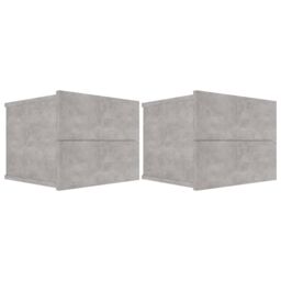 Berkfield Home Bedside Cabinets 2 pcs Concrete Grey 40x30x30 cm Engineered Wood - Size: 40 x 30 x 30 cm - thumbnail 2