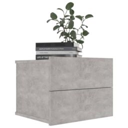 Berkfield Home Bedside Cabinets 2 pcs Concrete Grey 40x30x30 cm Engineered Wood - Size: 40 x 30 x 30 cm - thumbnail 4